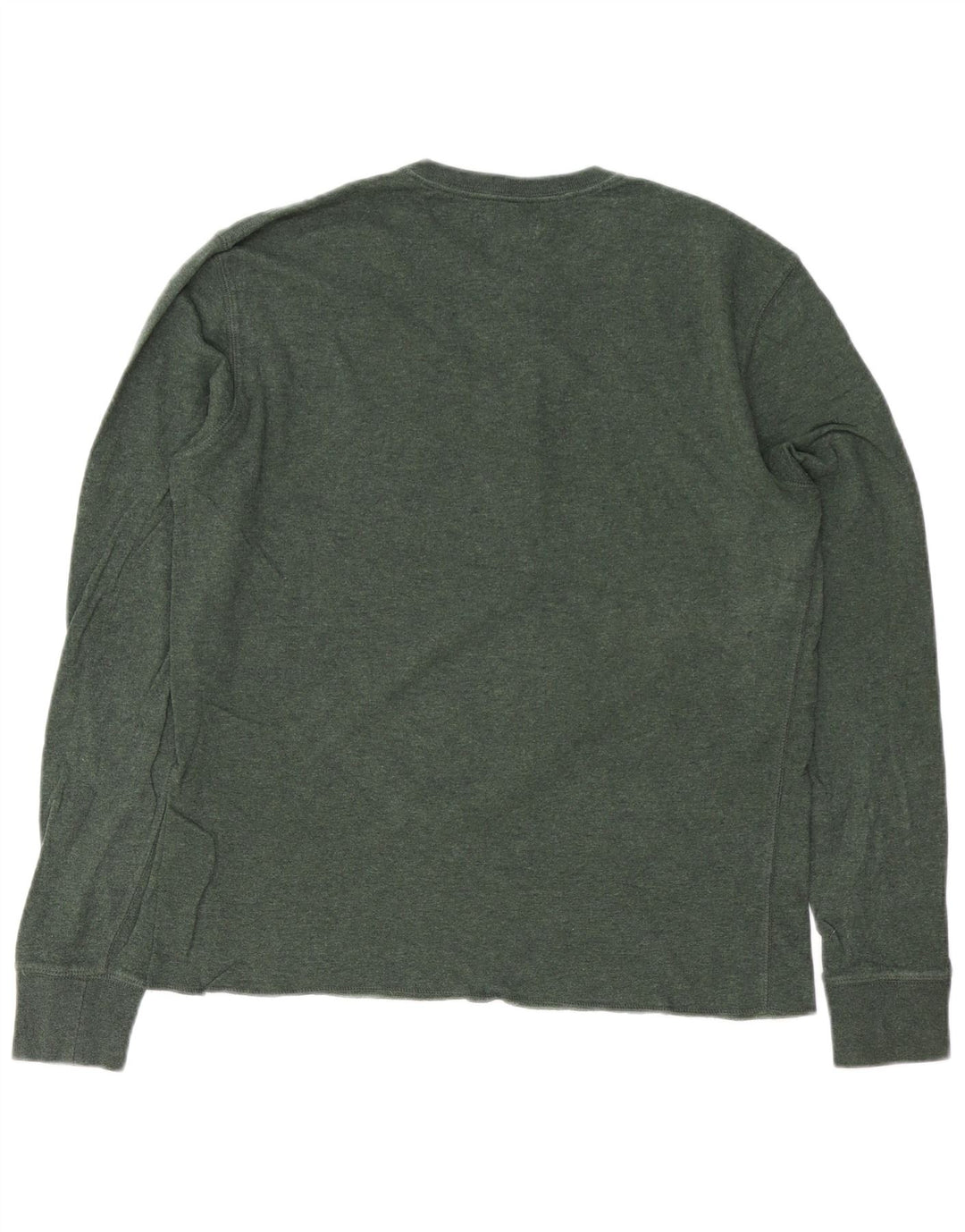 J. CREW Haut Homme Manches Longues Petit Coton Vert