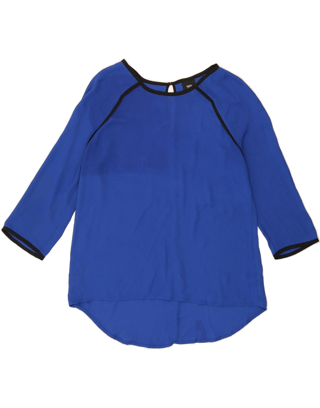 MOSSIMO Womens 3/4 Sleeve Blouse Top UK 16 Large Blue Polyester Vintage Mossimo and Second-Hand Mossimo from Messina Hembry 