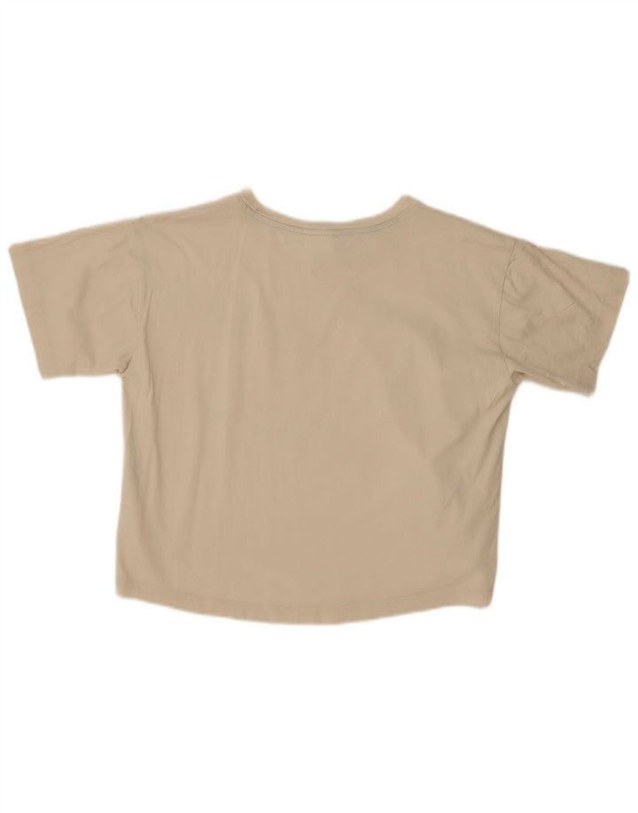 CHAMPION T-shirt court surdimensionné pour femme UK 10 Small Beige