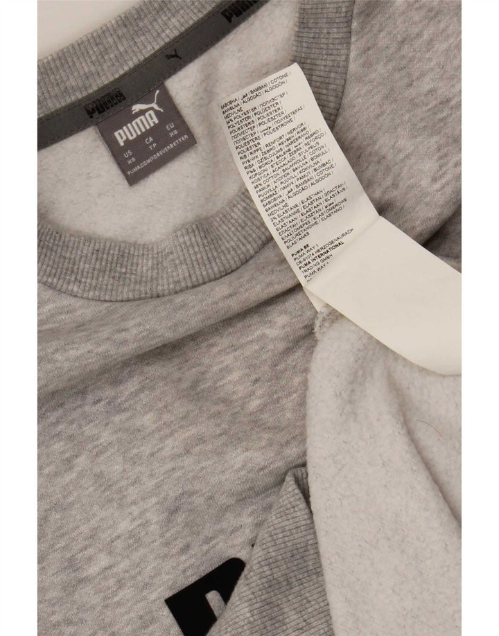 Puma Sweat-shirt Graphic Sweatshirt Jumper XS Homme Gris Coton