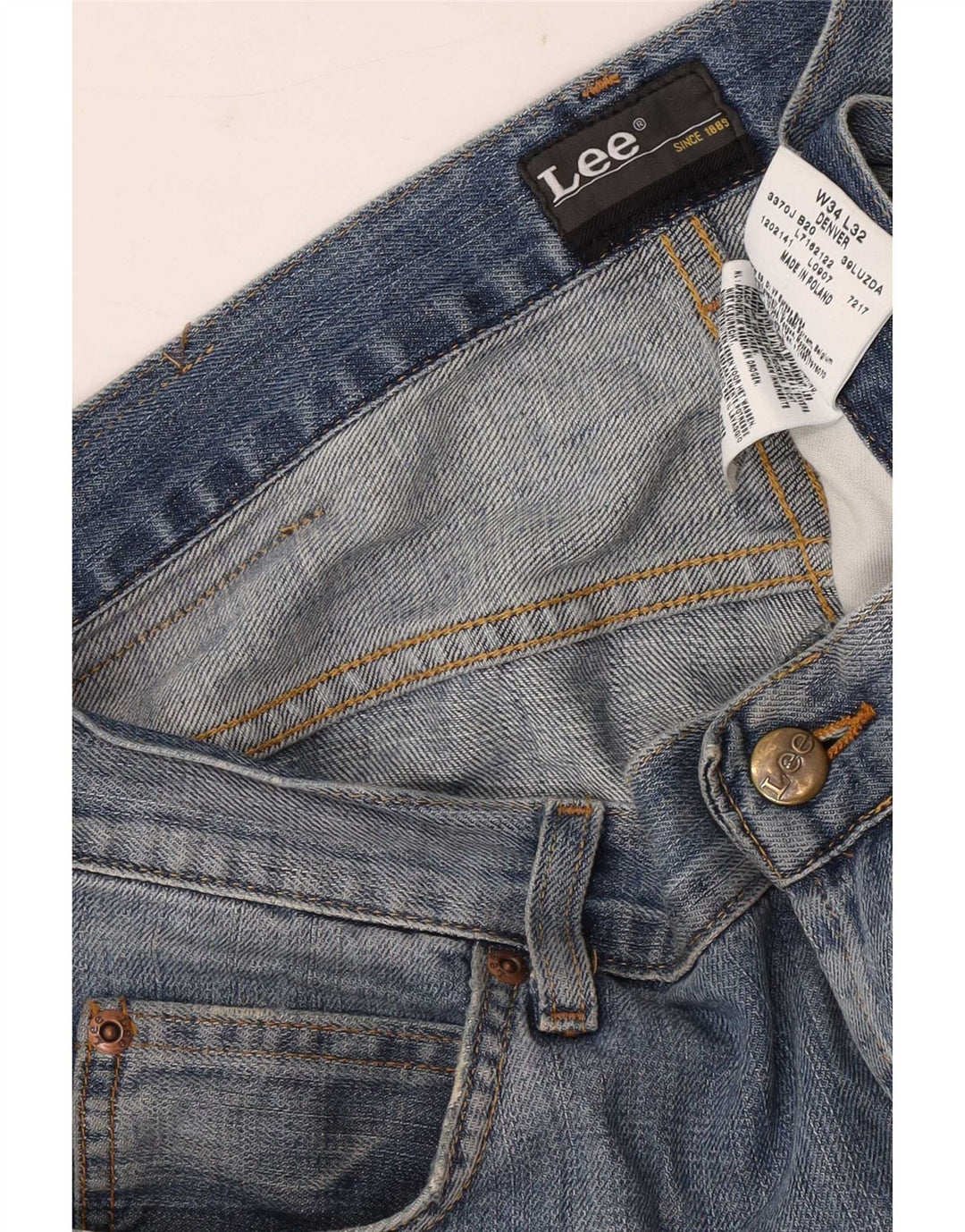 Lee Jean Bootcut Denver Homme W34 L32 Bleu Coton