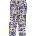 ZARA Womens Slim Chino Trousers Medium W28 L26 Blue Floral Polyester Vintage Zara and Second-Hand Zara from Messina Hembry 