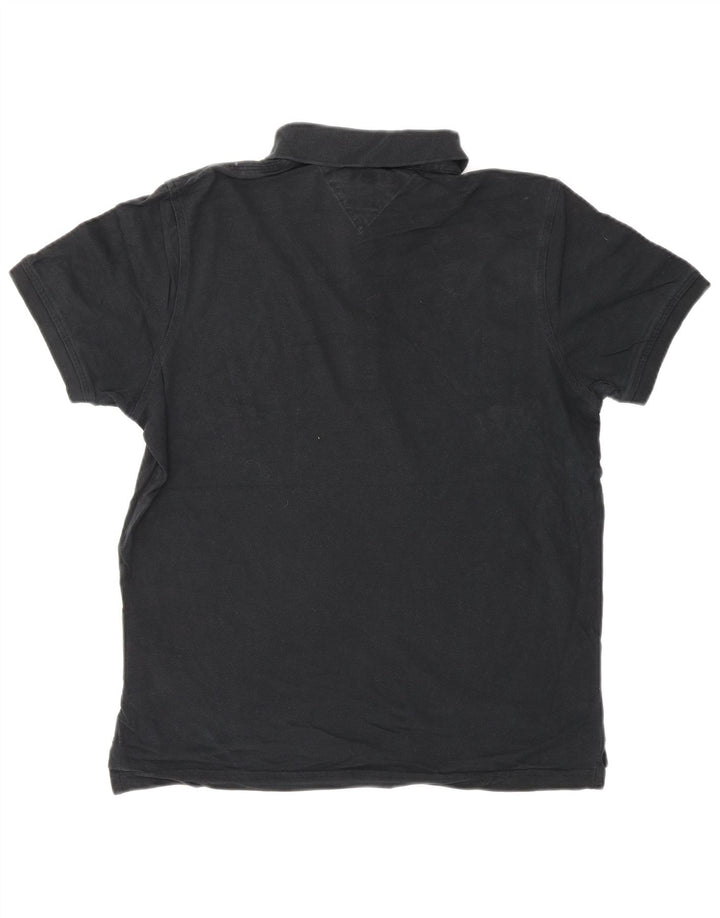 TOMMY HILFIGER Polo Slim Fit Homme Coton Noir Moyen