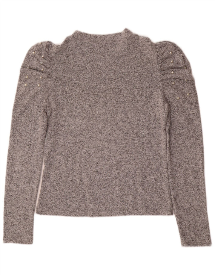 Zara Pull ras du cou pour femme UK 12 Gris moyen