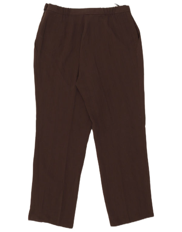 Marks & Spencer Pantalon décontracté pour femme UK 16 Large W31 L27 Marron rayé
