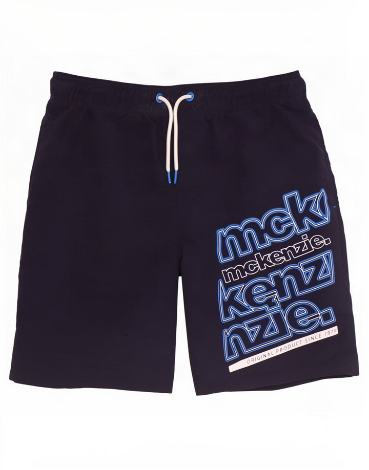 Mckenzie Short de Bain Graphique Homme Bleu Marine Moyen Polyester