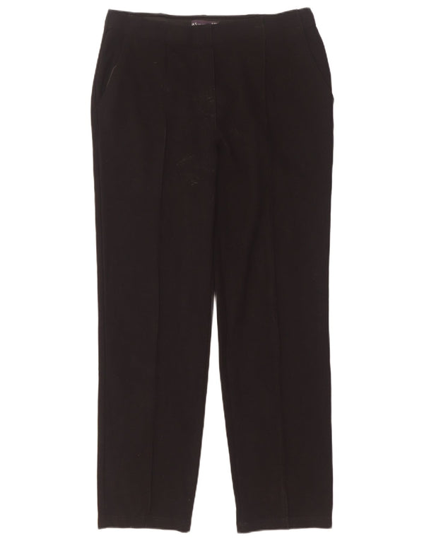 Marks & Spencer Pantalon chino droit pour femme UK 12 Medium W28 L30 Noir
