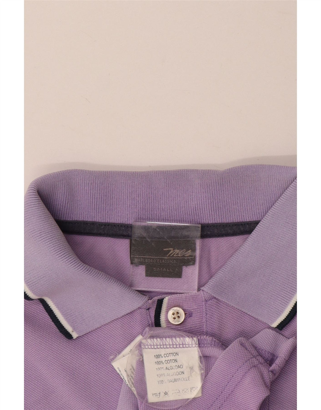MARLBORO CLASSICS Polo Homme Petit Violet Coton