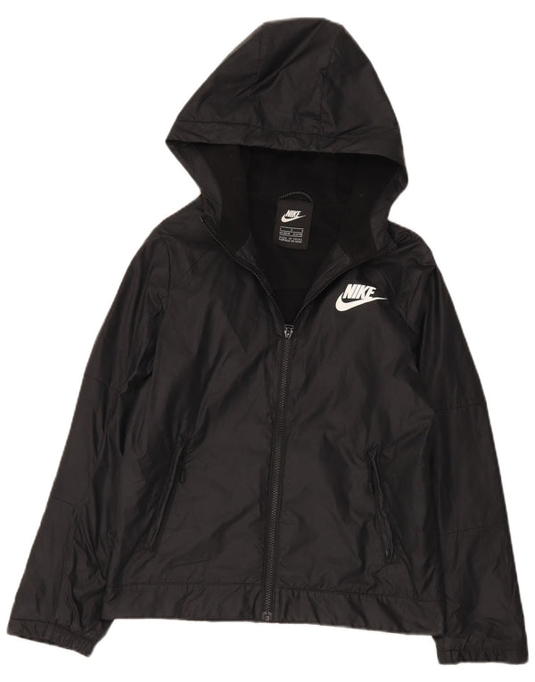 Nike Veste coupe-vent à capuche pour garçon 12-13 ans Large Noir Polyester