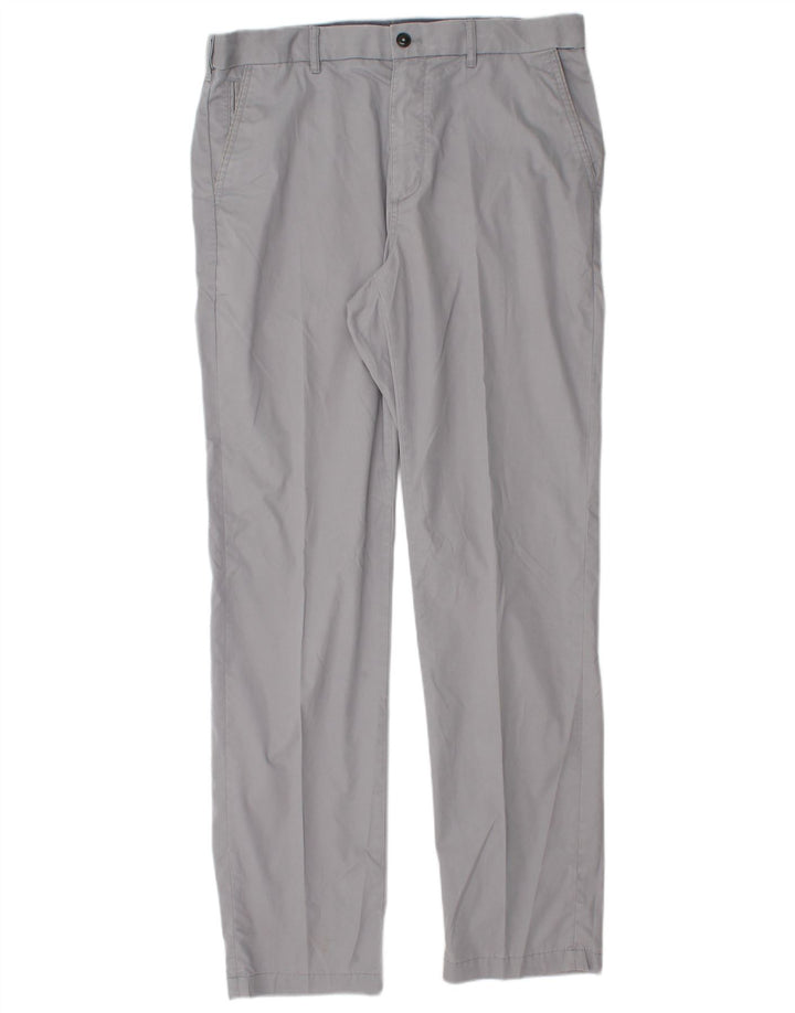 Marks & Spencer Pantalon Chino Coupe Regular Blue Harbor Homme W34 L33 Gris