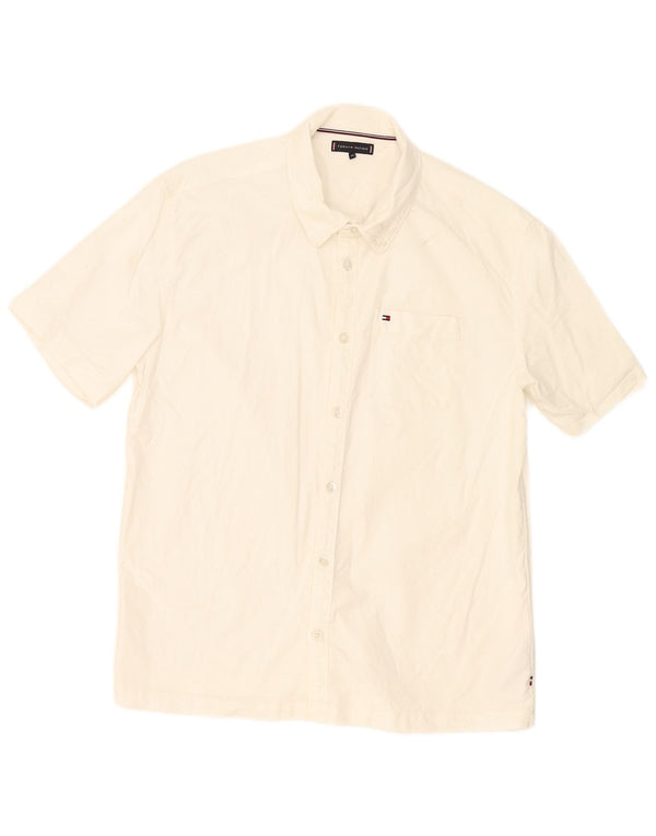 Tommy Hilfiger Chemise à manches courtes garçon 15-16 ans Blanc Coton