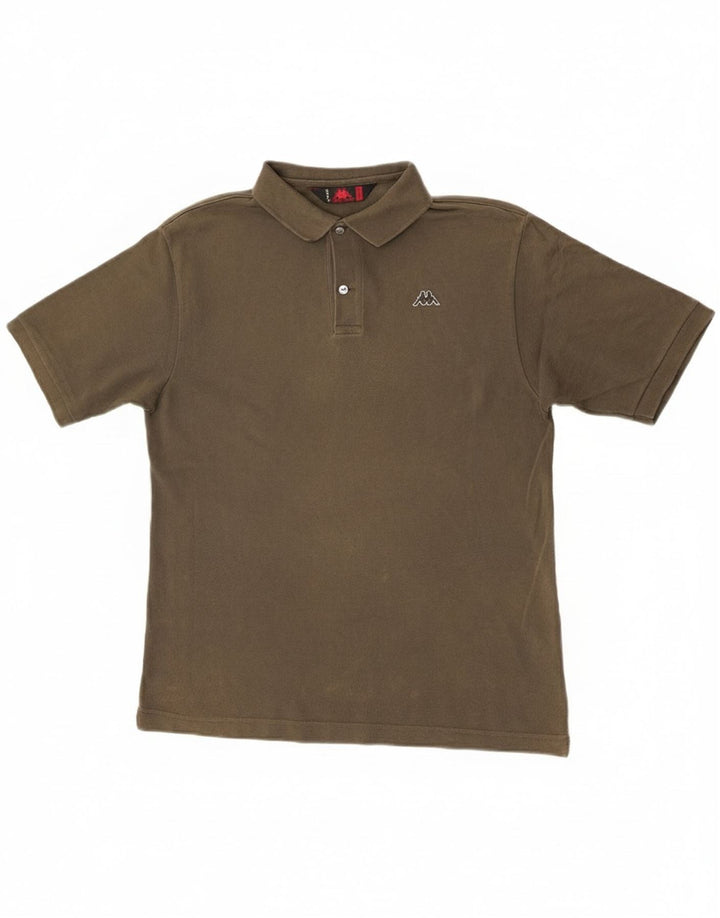 Kappa Polo Homme Kaki Moyen Coton