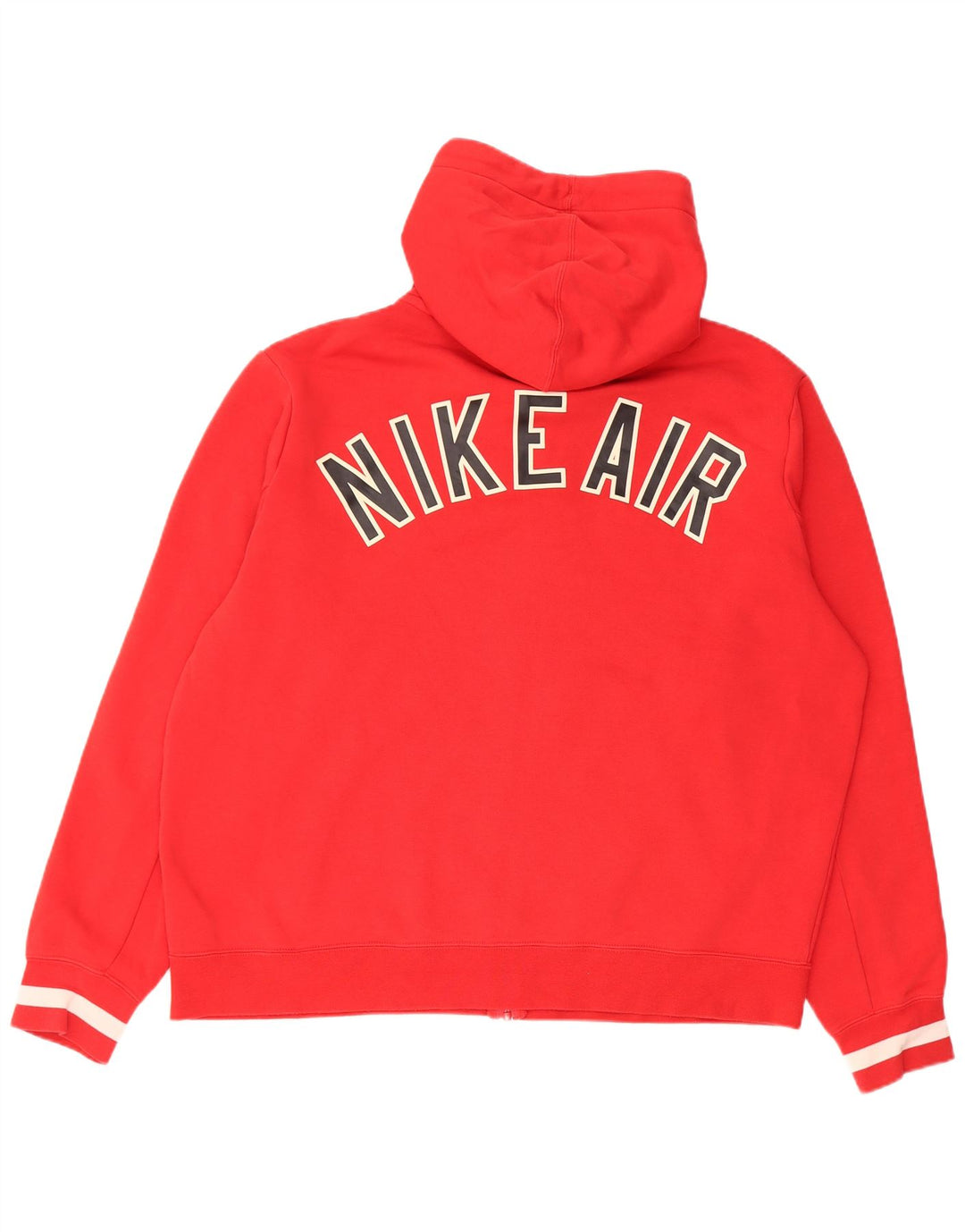 Nike Pull à capuche zippé graphique pour homme Grand coton rouge