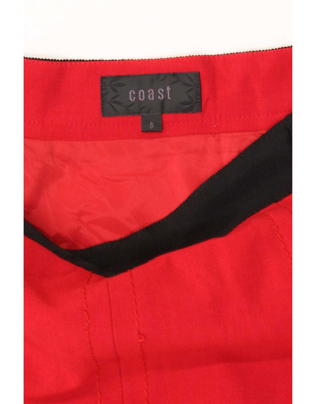Coast Mini-jupe pour femme UK 8 Small W26 Rouge Colourblock Polyester