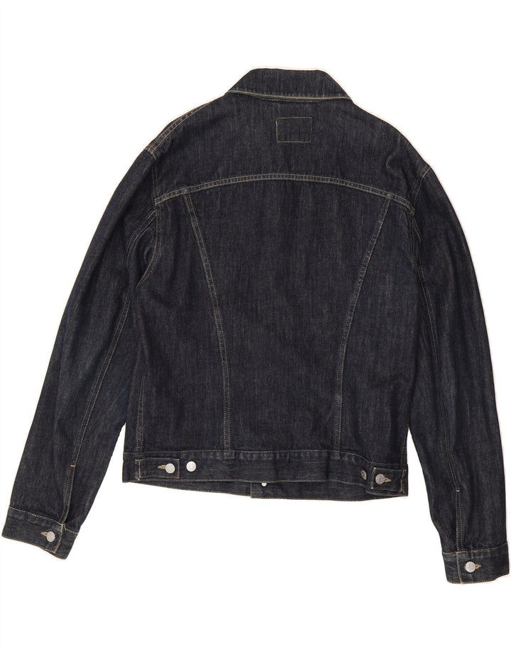 RIFLE Womens Denim Jacket UK 16 Large Navy Blue Cotton Vintage Rifle and Second-Hand Rifle from Messina Hembry 