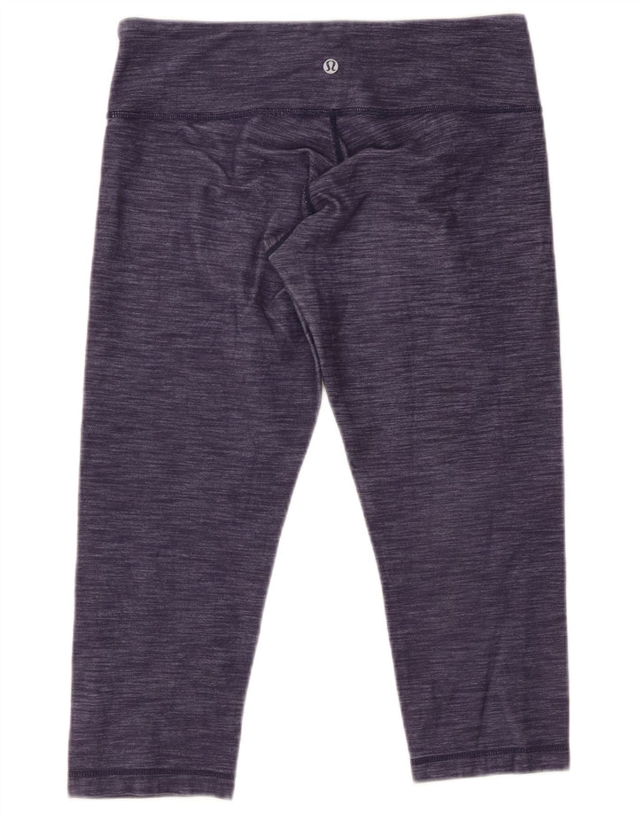 LULULEMON Leggings Capri pour femmes US 8, rayures violettes moyennes