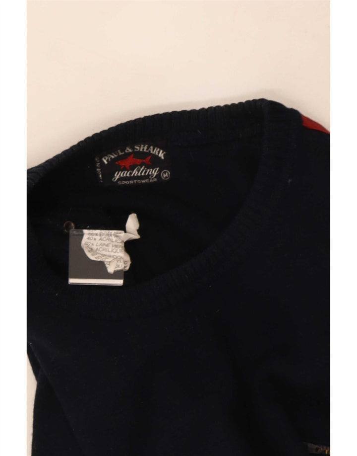 Paul & Shark Pull Col Ras du Cou Homme Bleu Marine Moyen Colourblock