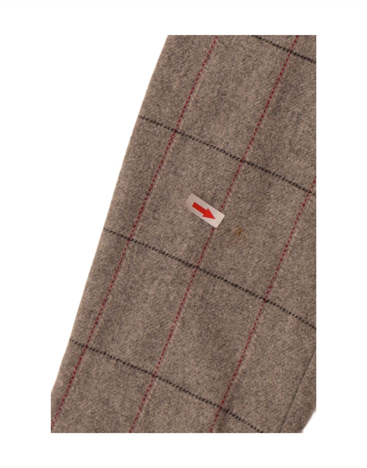 Marks & Spencer Manteau croisé pour femme UK 18 XL Gris à carreaux en laine vierge