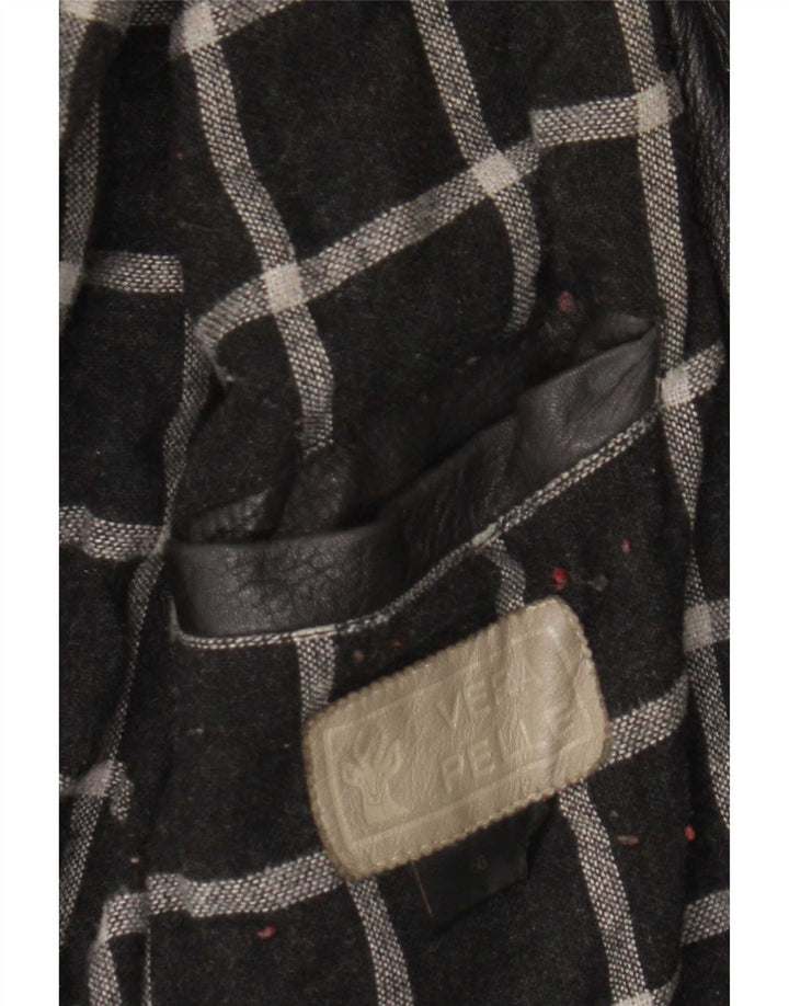 Veste en cuir homme vintage IT 56 3XL Cuir noir