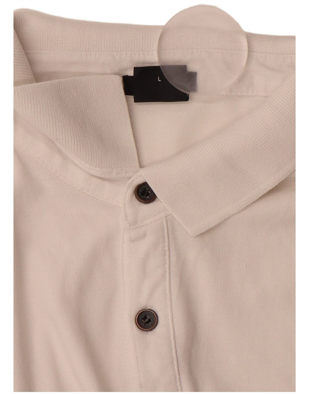 HUGO BOSS Polo Slim Fit Large Blanc Coton Homme