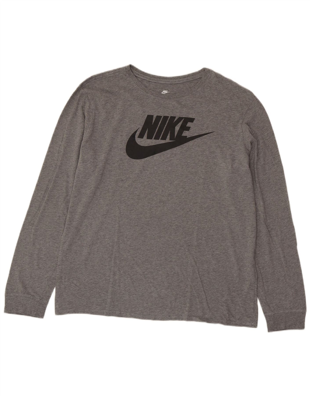 NIKE Haut graphique à manches longues pour homme Coupe athlétique XL Gris moucheté