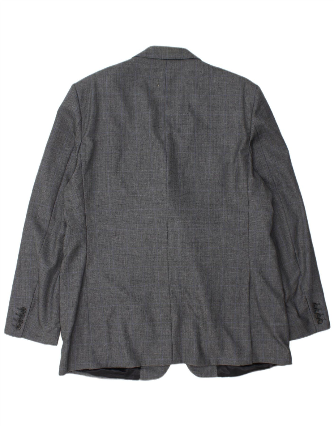 AQUASCUTUM Veste blazer à 3 boutons pour homme UK 48 4XL Gris à carreaux en laine