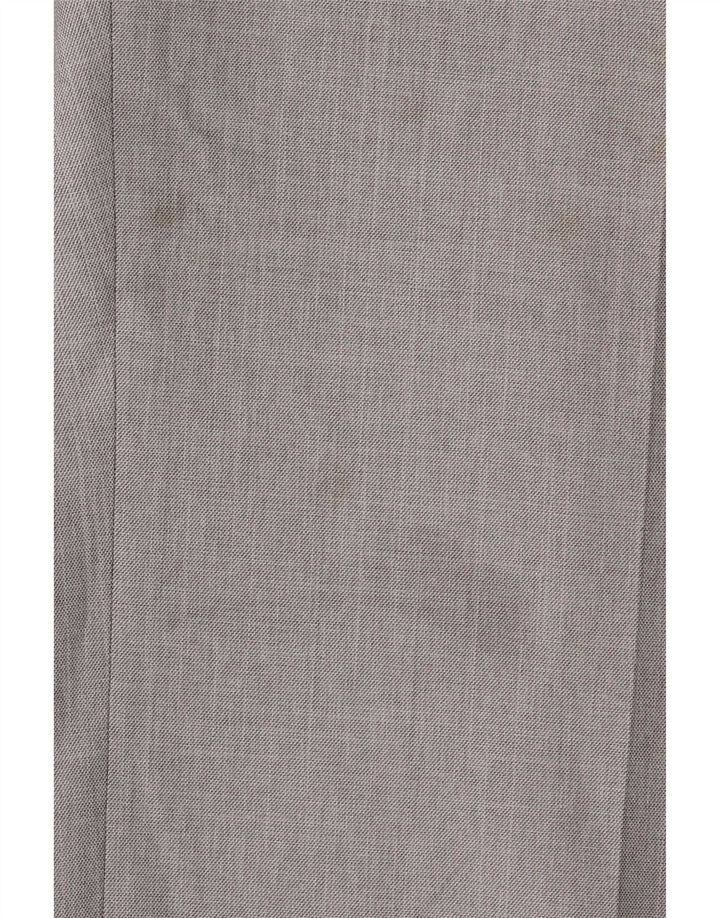 Marks & Spencer Pantalon de Costume Droit Homme W42 L29 Gris Polyester