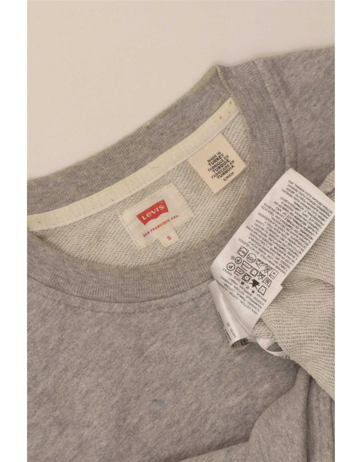 Levi's Sweatshirt Jumper Small Homme Gris Moucheté Coton