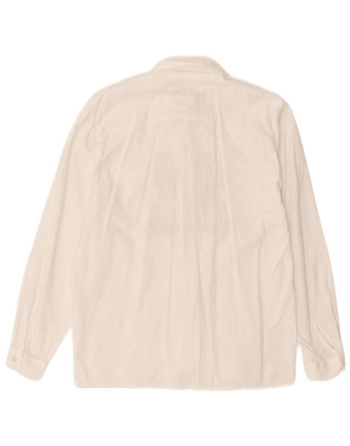 Enara Camice Chemise graphique pour femme UK 14 Coton blanc moyen