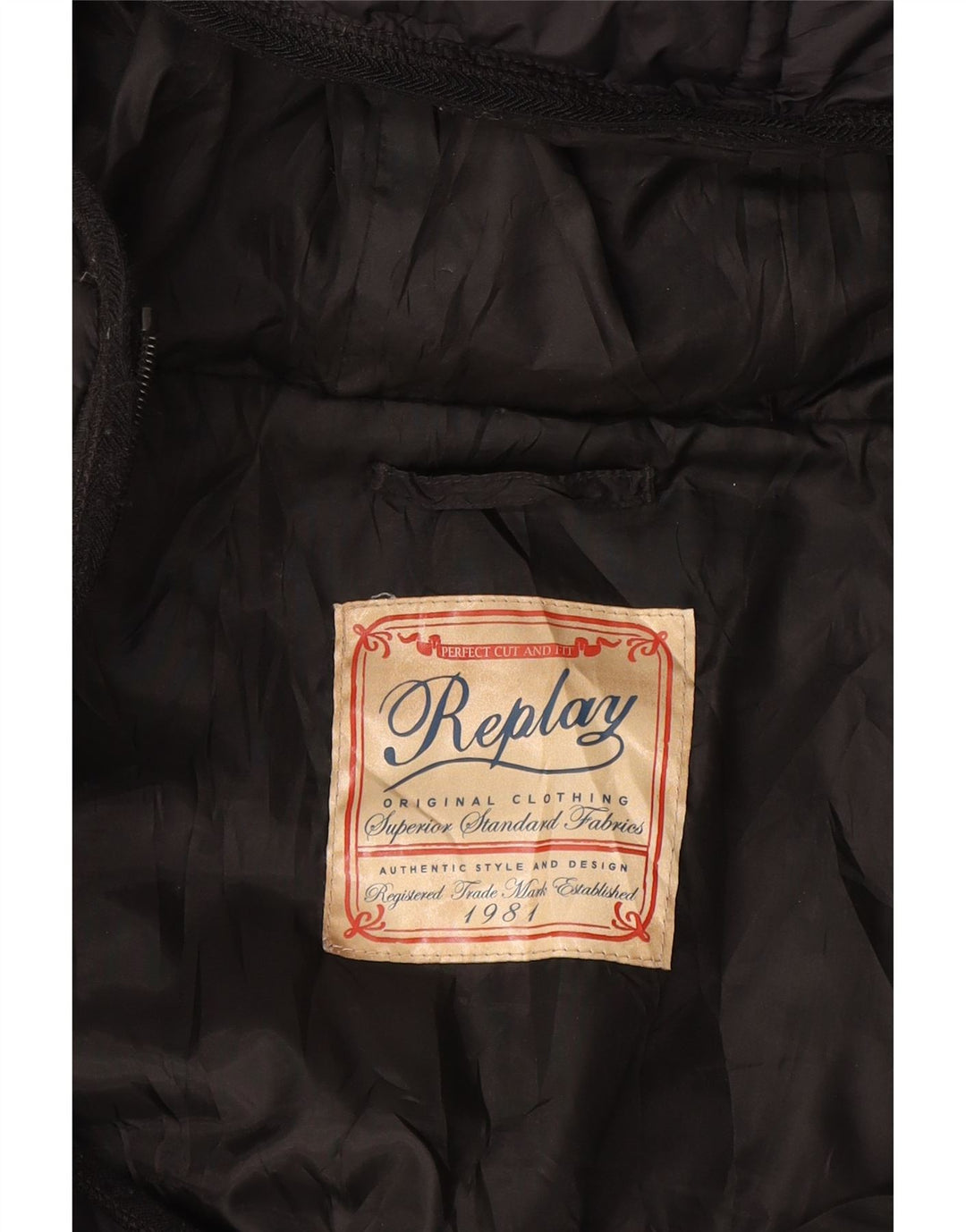 Replay Veste matelassée à capuche pour femme UK 12 Medium Noir