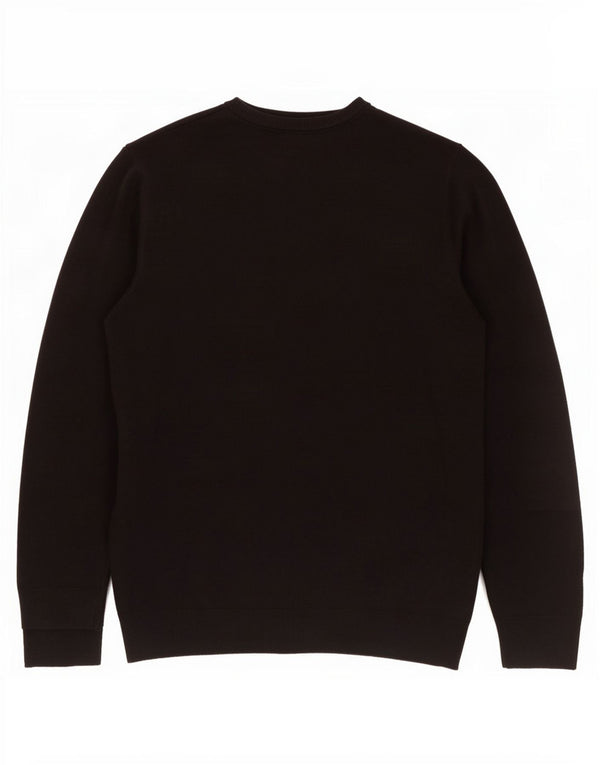 Marks & Spencer Pull à col en V Blue Harbour pour hommes, grand, en acrylique noir