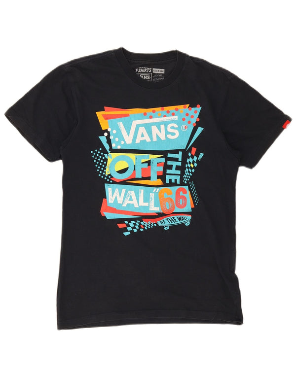 Vans T-shirt graphique coupe classique pour hommes, petit coton noir