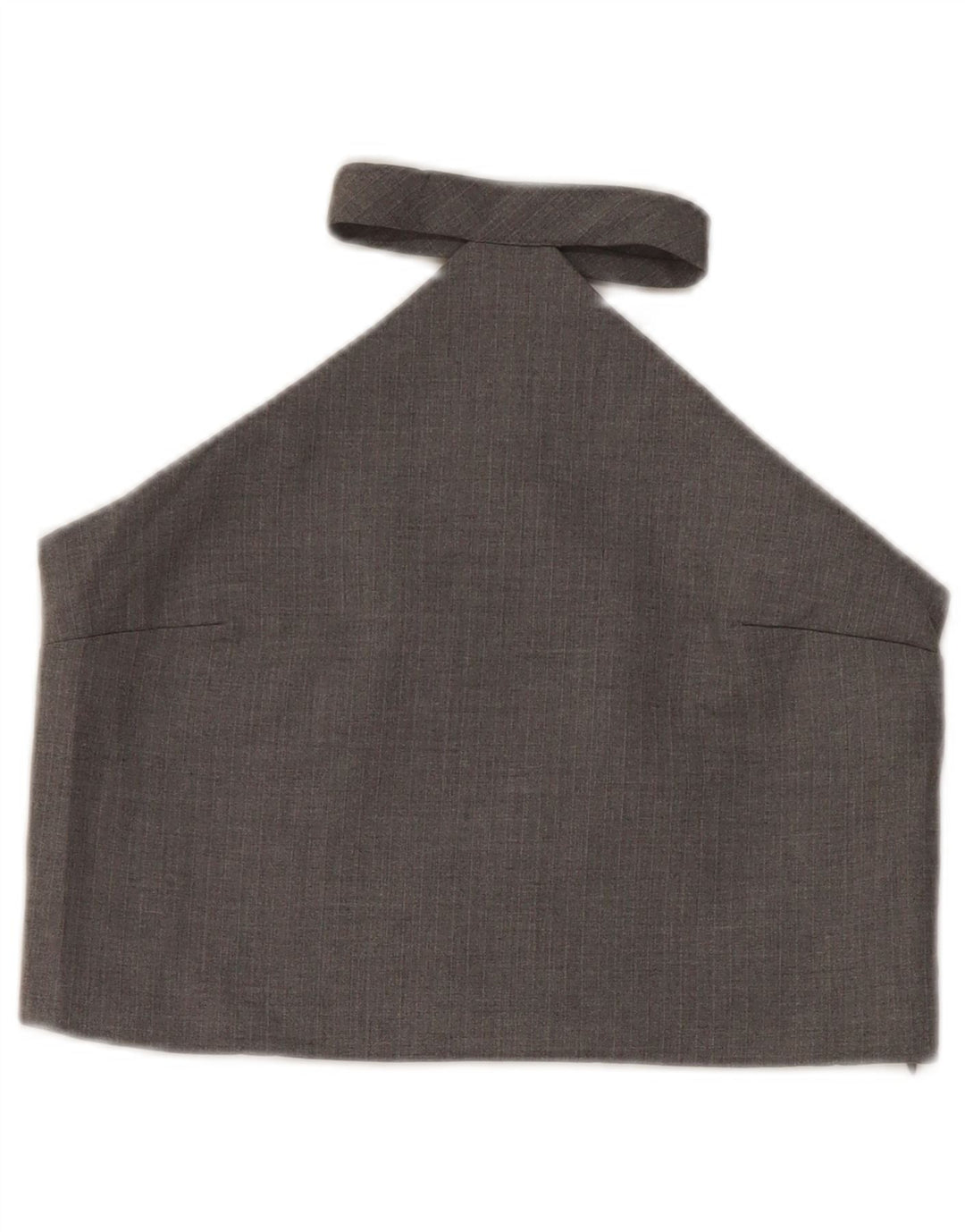 Zara Womens Crop Halter Top UK 8 Petit Gris Polyester