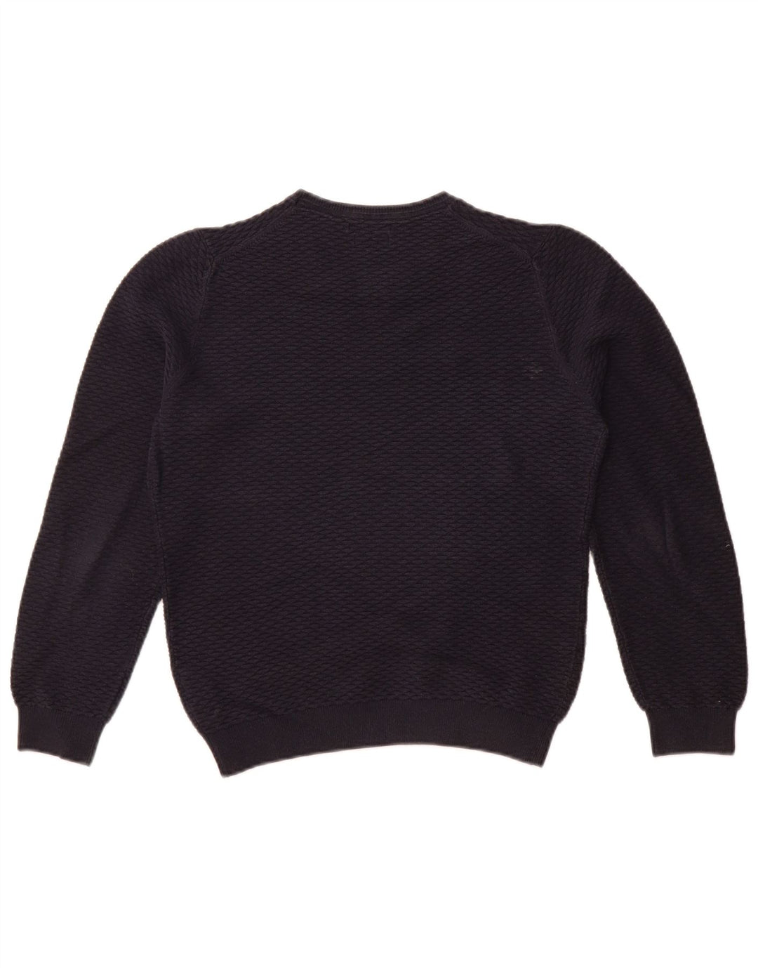 MASSIMO DUTTI Pull col bateau pour femme UK 10 Petit Bleu marine Coton