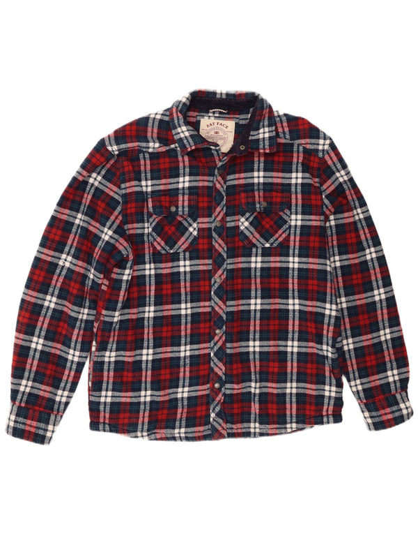 Fat Face Chemise en Flanelle Lumberjack pour Homme en Coton à Carreaux Bleu Marine Grand