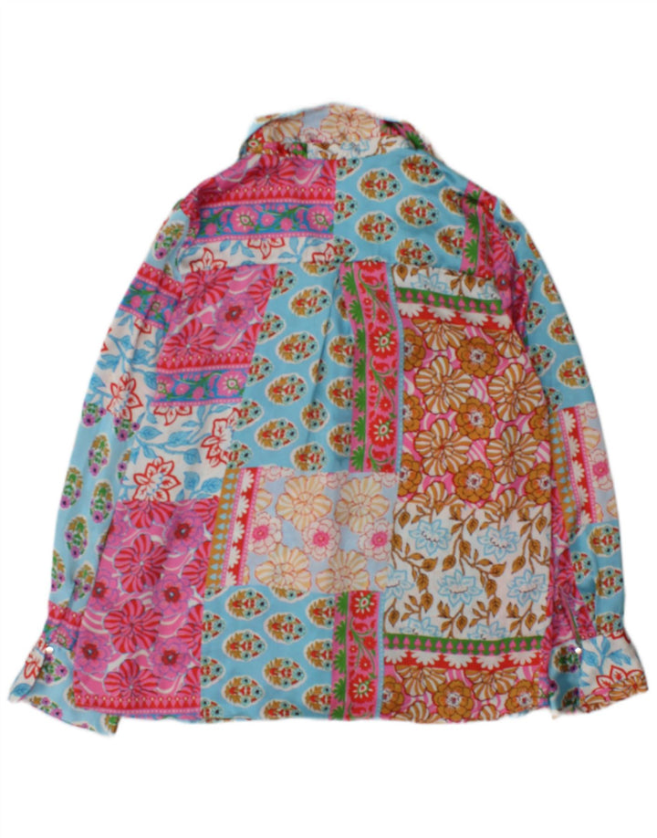 Zara Chemisier à manches longues pour femme UK 44 Medium Multicolore Patchwork