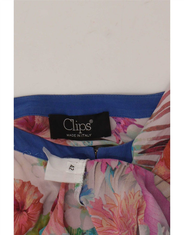 Clips Chemisier de plage à manches longues pour femme IT 42 Medium Multicolore Floral