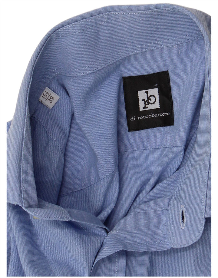 Roccobarocco Chemise Homme Taille 15 1/2 39 Bleu Moyen