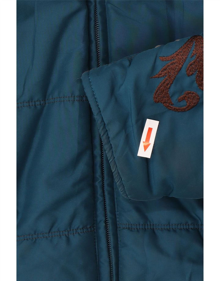 Ariat Veste matelassée à capuche pour femme UK 14 Bleu moyen Polyester