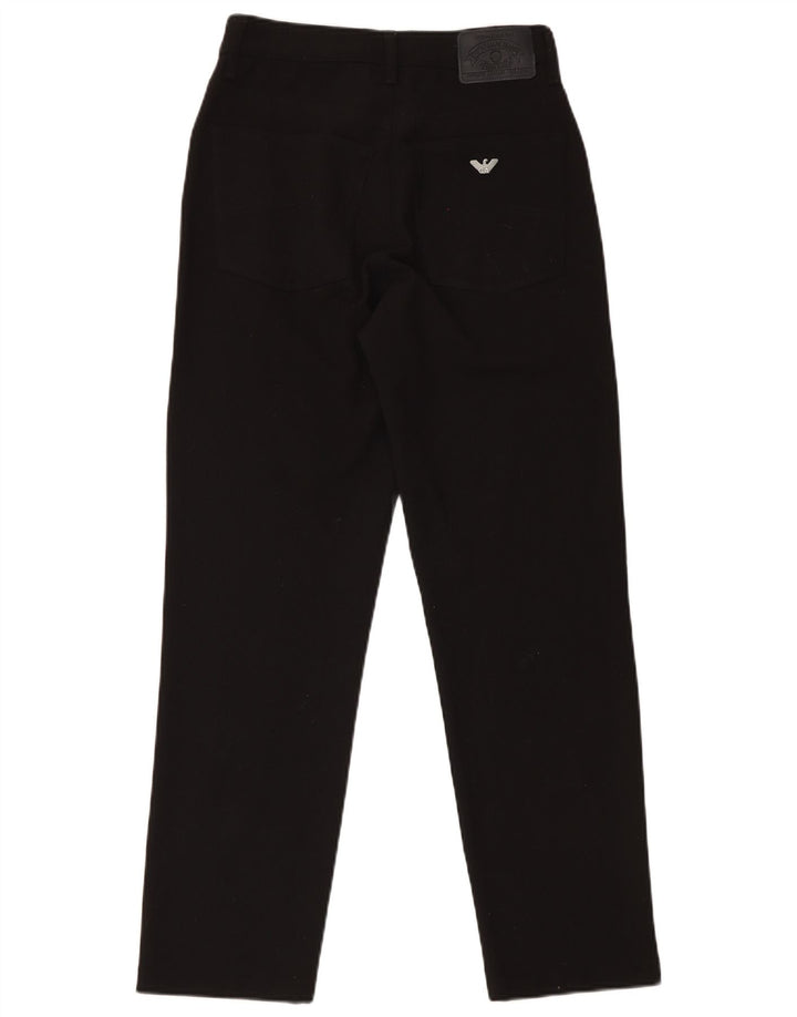 Pantalon décontracté slim femme Armani W31 L31 laine noire