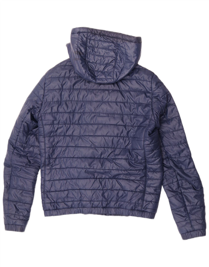 Puma Veste rembourrée à capuche pour homme UK 36 Petit Bleu Colorblock Polyester