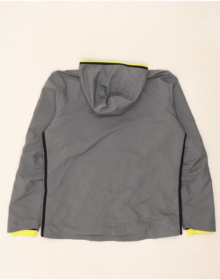 Adidas Veste de pluie à capuche Climacool Graphic pour homme UK 40 Large Gris Polyester