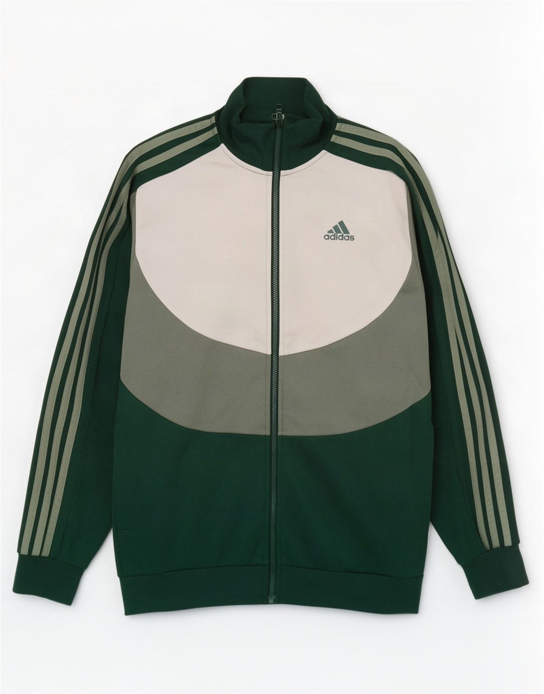 Adidas Veste de survêtement pour homme en coton color block vert moyen