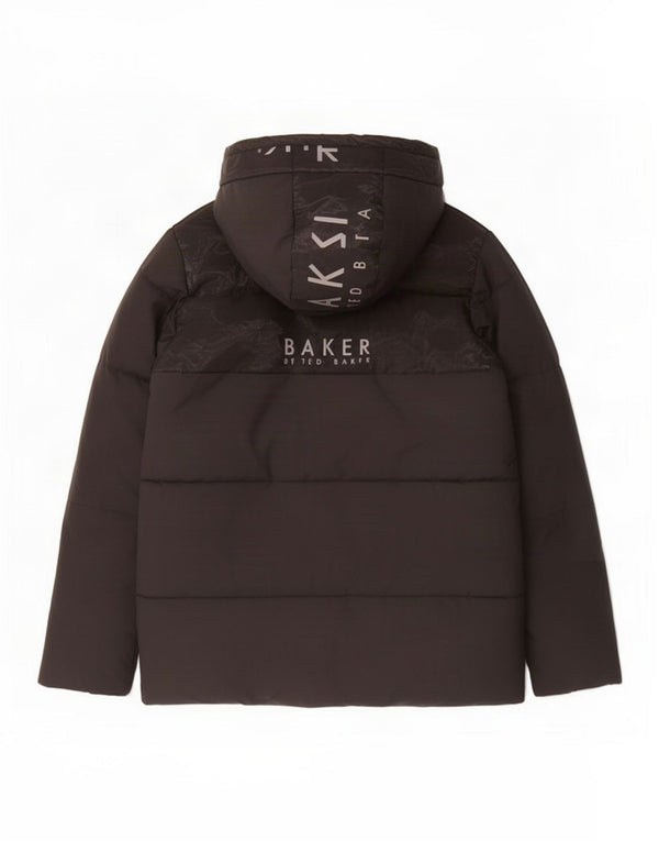 Ted Baker Veste matelassée à capuche graphique pour garçon 12-13 ans Noir Polyester