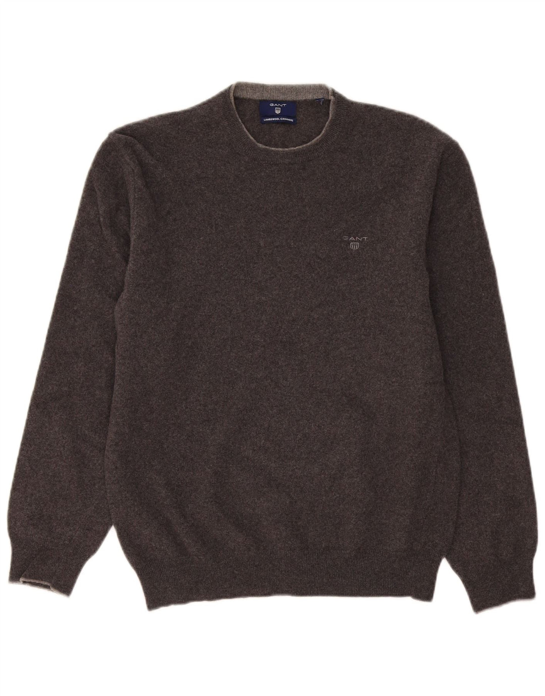 Gant Pull Col Rond Homme Gris Moyen Laine d'Agneau