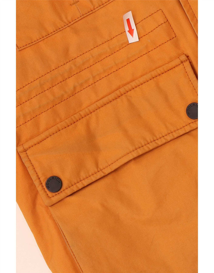 Woolrich Veste utilitaire à capuche pour homme UK 38 Coton orange moyen