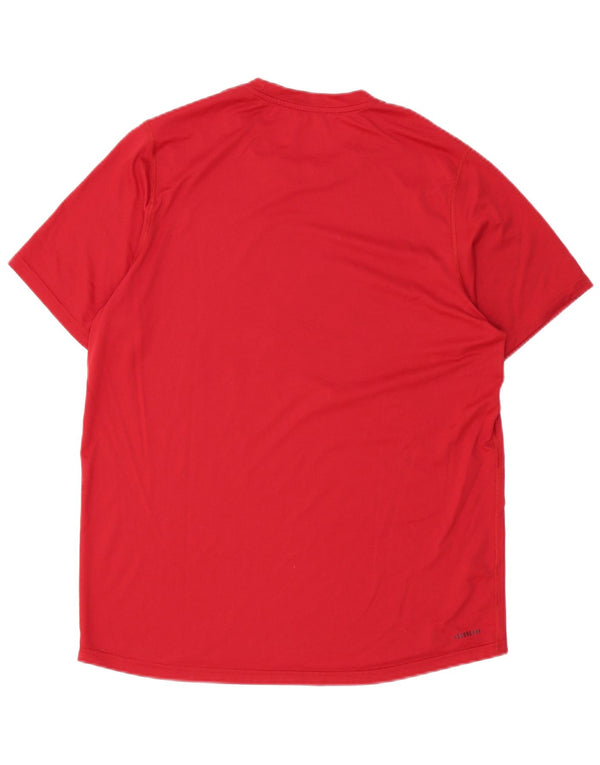 Adidas Mens Aeroready Graphic T-Shirt Top Large Rouge Polyester