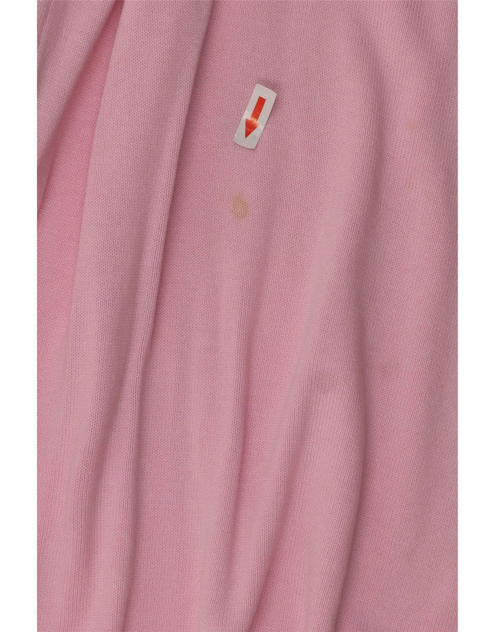 Zara Pull col V pour homme en coton rose Large