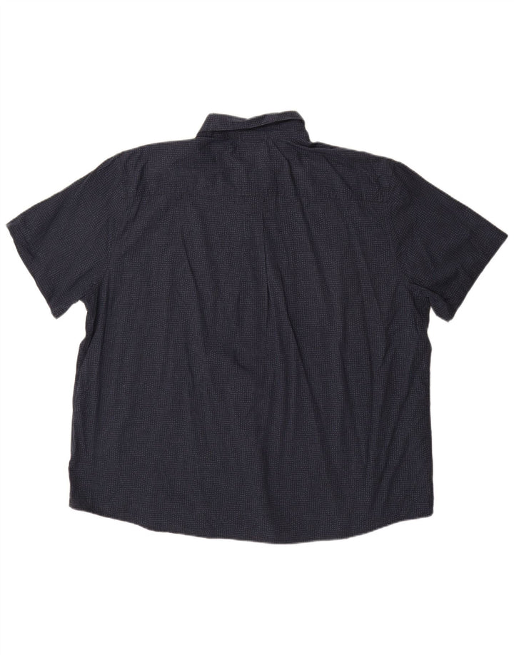 Eddie Bauer Chemise à manches courtes pour homme 2XL Bleu marine à pois