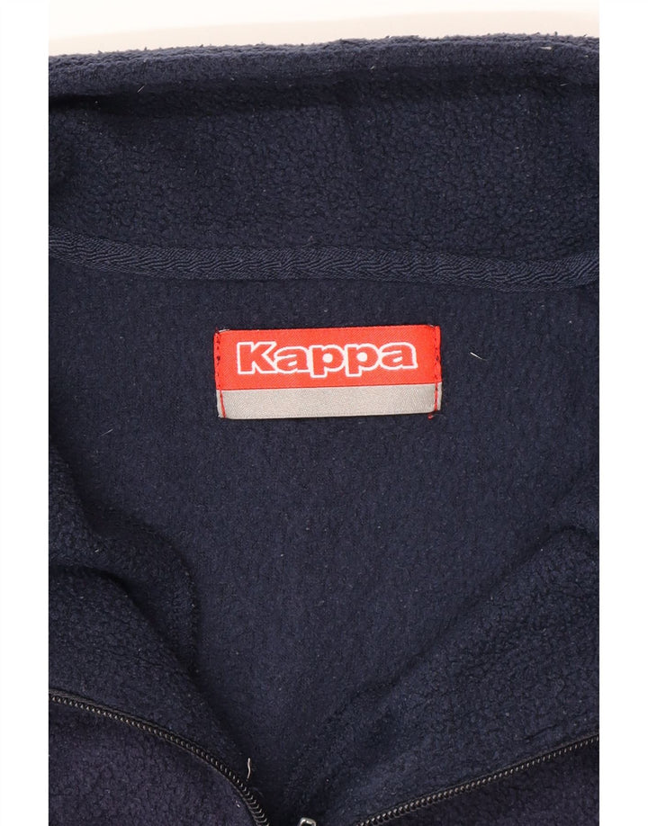 KAPPA Pull Polaire Col Zippé Homme Bleu Marine Moyen